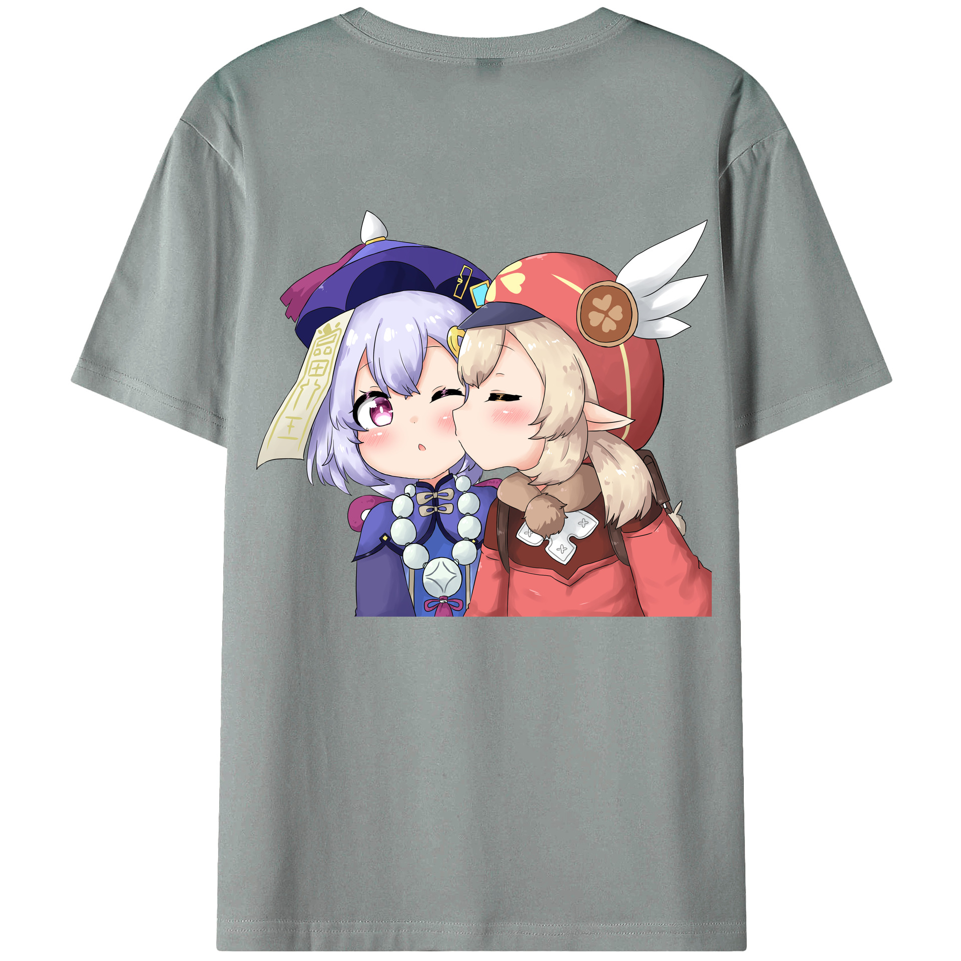 げんし神 七七 なな  genshin Nana 綿100％ メンズ半袖Tシャツ（バックプリント） 通気性